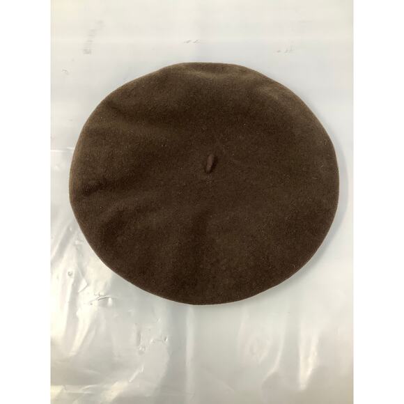 Pork Pie Hatters Women's Brown Beret Hat Pure Wool Vintage Classic G26-8 - Picture 7 of 7